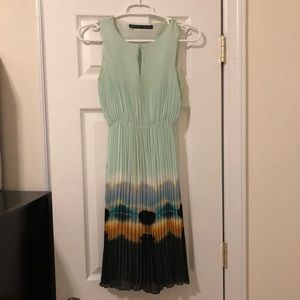 Watercolor, artistic, plisse pleated Zara Dress